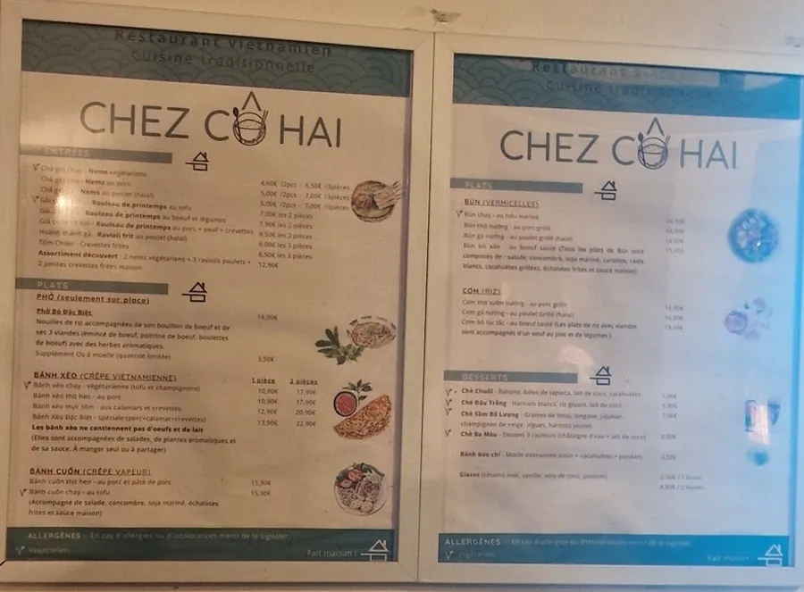 La carte affichée dans la salle